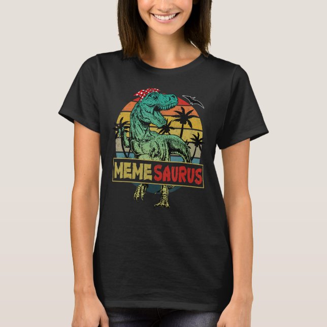 Camiseta Memesaurus Rex Dinosaur Family (Anverso)