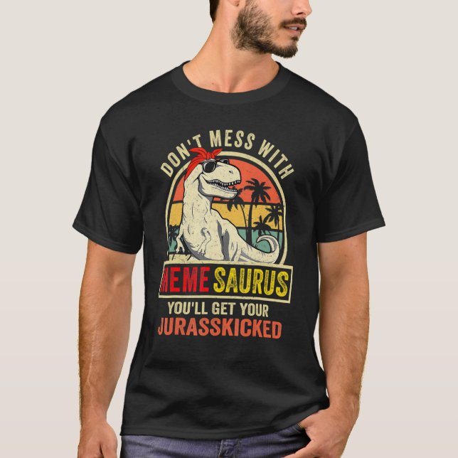 Camiseta Memesaurus Rex Dinosaur Meme Saurus Family Matchin (Anverso)