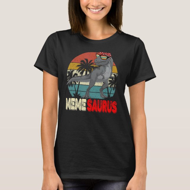 Camiseta Memesaurus Rex Dinosaur Meme Saurus Madre Fami (Anverso)