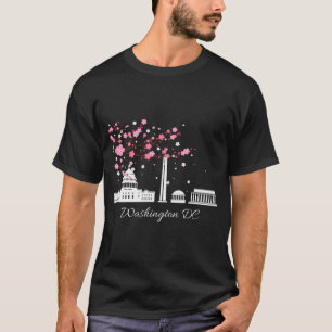 Camiseta Memorandos De Washington Dc Monuts Flores De Cerez