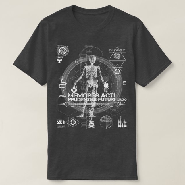 Camiseta Memores Acti Prudentes Futuri (Diseño del anverso)