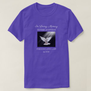 Camiseta Memoria amorosa, COVID, púrpura