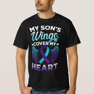 Camiseta Memoria de conciencia del suicidio de las alas del