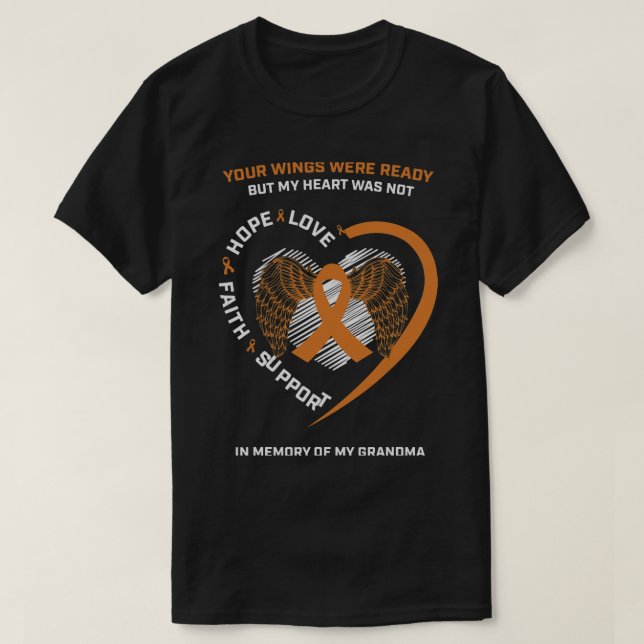 Camiseta Memoria De La Conciencia De La Leucemia De Mi Abue (Diseño del anverso)