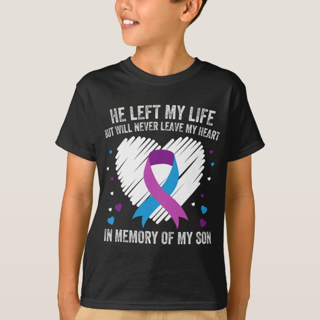 Camiseta Memoria De Mi Awarene De Prevención Del Suicidio D (Anverso)