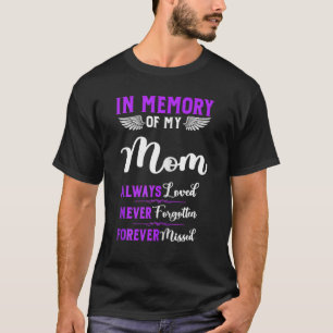 Camiseta Memoria De Mi Mamá Siempre Amada Nunca Olvidada.