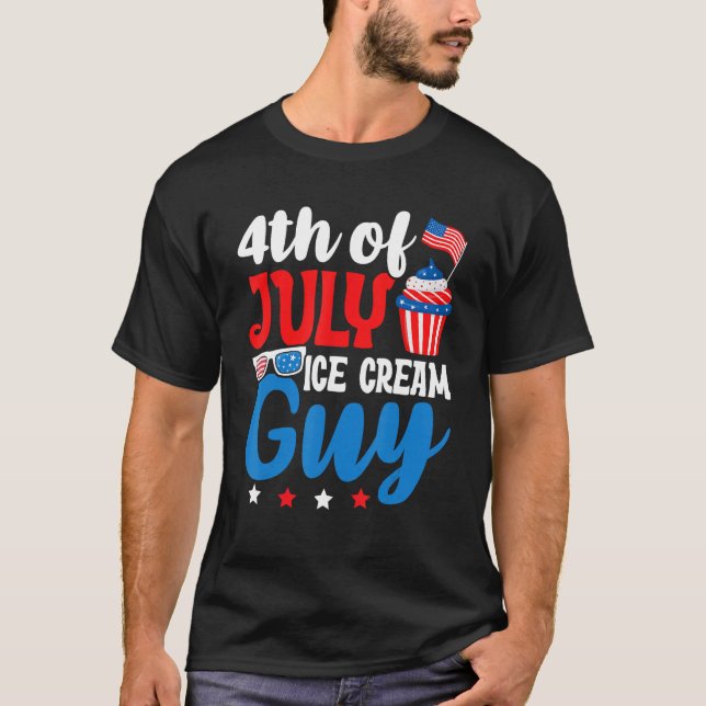 Camiseta Memorial 4th Day of July Holiday Patriotic Ice Cre (Anverso)