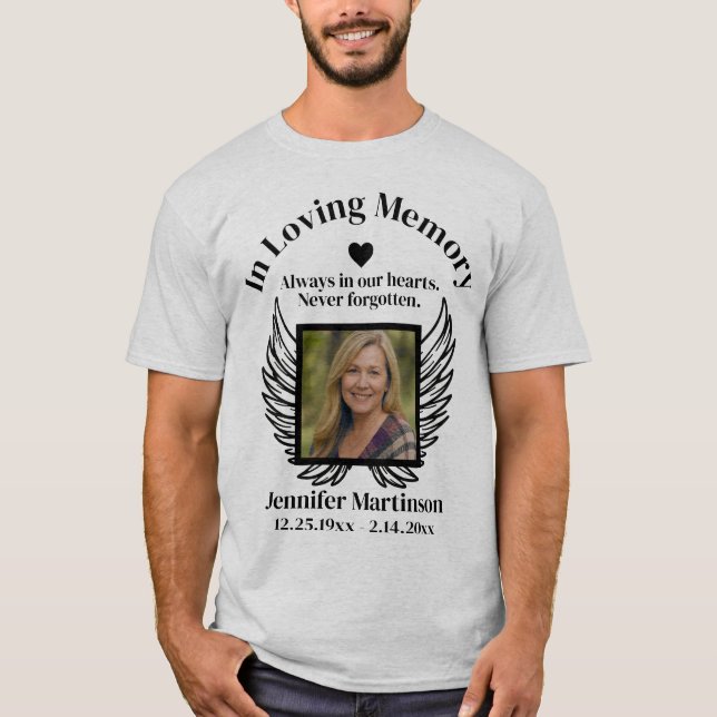 Camiseta Memorial | Agregar Foto (Anverso)
