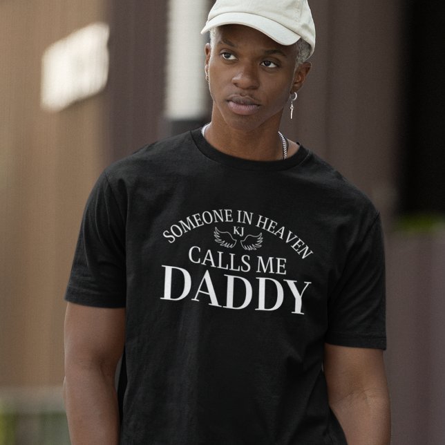 Camiseta Memorial Alguien En El Cielo Me Llama Papi Camiset (Memorial Someone In Heaven Calls Me Daddy T-Shirt
)