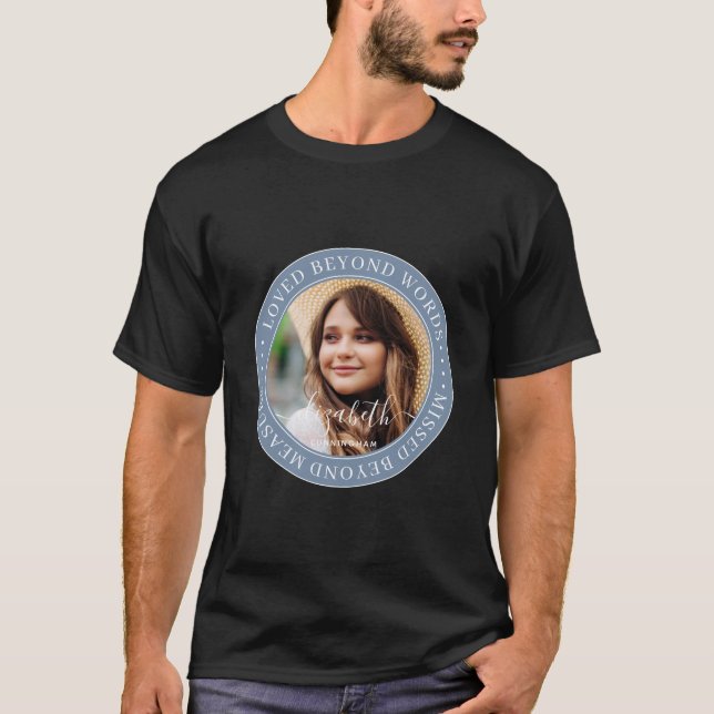 Camiseta Memorial amado más allá de las palabras Elegante f (Anverso)