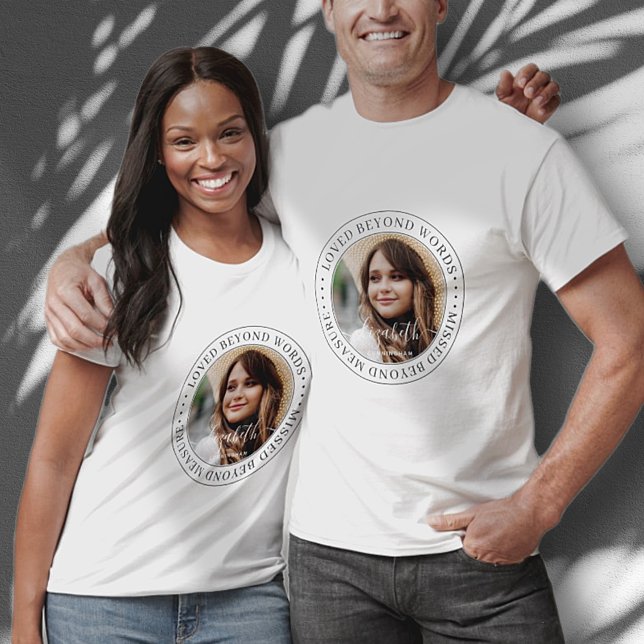 Camiseta Memorial amado más allá de las palabras Elegante f (Subido por el creador)