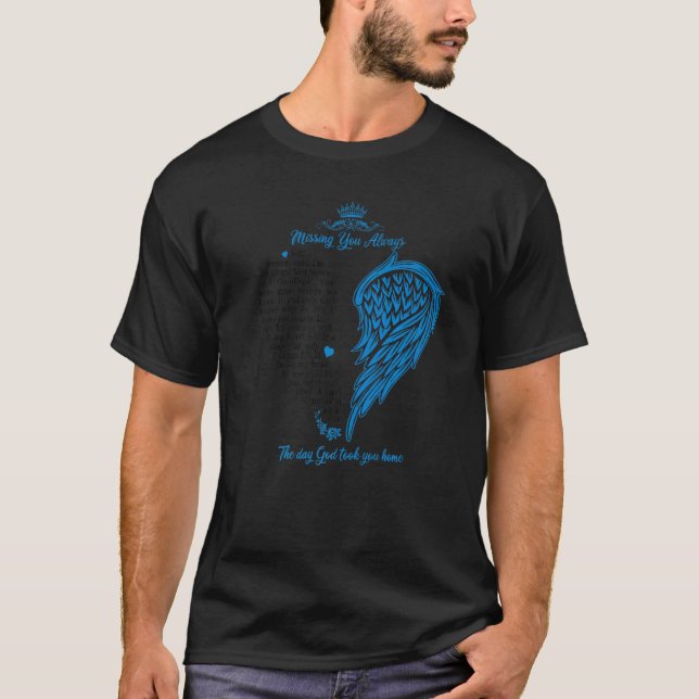 Camiseta Memorial Angel Wing Missing You Always Love Memo (Anverso)