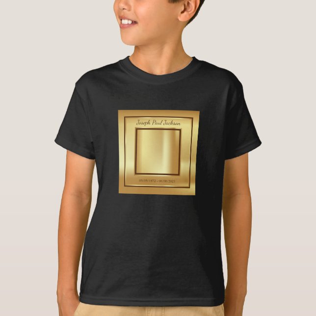 Camiseta Memorial conmemorativo de oro para niños (Anverso)