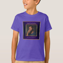 Camiseta Memorial conmemorativo del oro púrpura de un niño