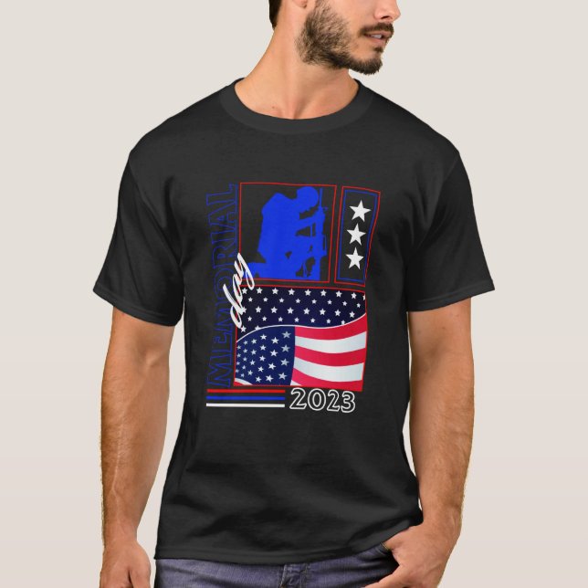 Camiseta MEMORIAL DAY 2023 Thank You Father Grandpa USA Fla (Anverso)