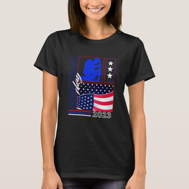 Camiseta MEMORIAL DAY 2023 Thank You Father Grandpa USA Fla (Anverso)