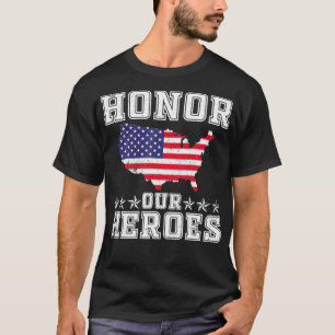 Camiseta Memorial Day Honor our Heroes Military Veterans
