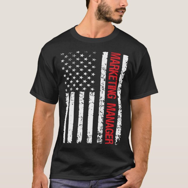 Camiseta Memorial Day marketing manager 4th of July patriot (Anverso)