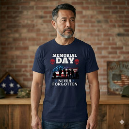 Camiseta Memorial Day Never Forgotten Patriotic Soldier