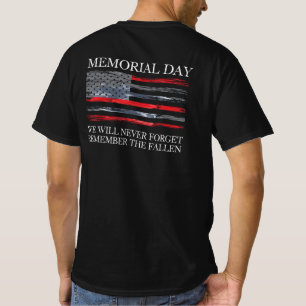 Camiseta Memorial Day recuerda la bandera de los Estados Un