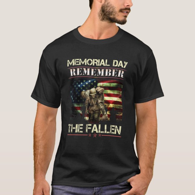 Camiseta Memorial Day Recuerden La Caída Del Veterano Ejérc (Anverso)