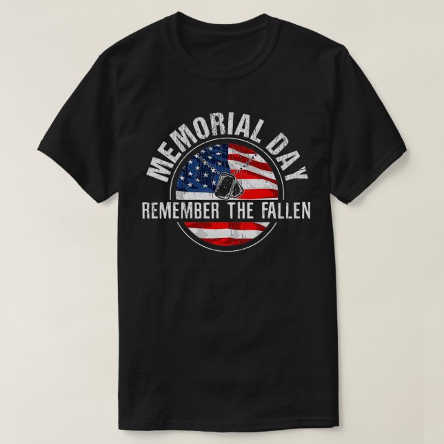 Camiseta Memorial Day Recuerden La Caída Del Veterano Ejérc (Diseño del anverso)