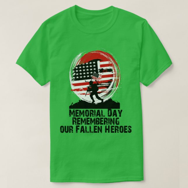 Camiseta Memorial Day Remembering our Fallen Heroes  (Diseño del anverso)