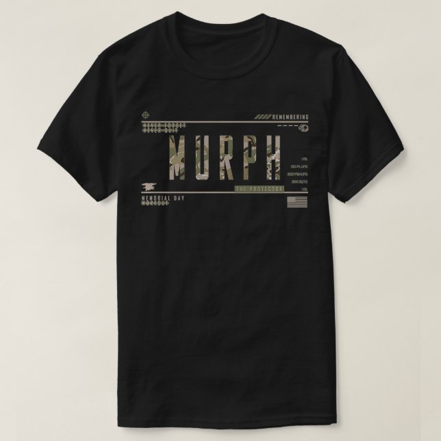 Camiseta Memorial Day Workout WOD badass militar (Diseño del anverso)