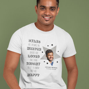 Camiseta Memorial de Foto de Estrella Personalizado