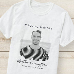 Camiseta Memorial de fotos de Personalizado de memoria amor