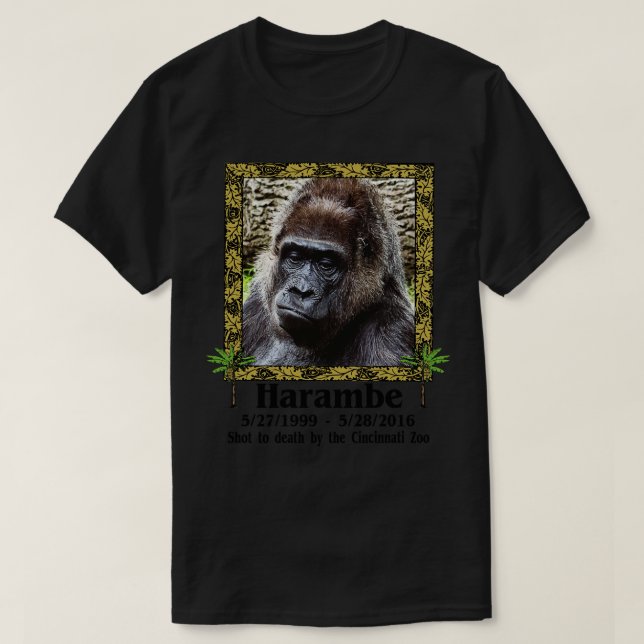 Camiseta Memorial de Harambe (Diseño del anverso)