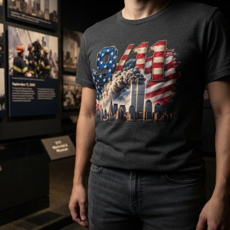 Camiseta Memorial de la bandera estadounidense de las Torre