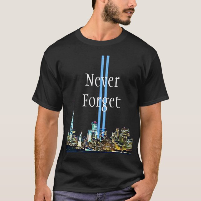 Camiseta Memorial de las Torres del Centro de Comercio 911 (Anverso)