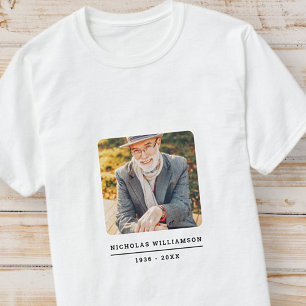 Camiseta Memorial de memoria simple y moderna foto Personal