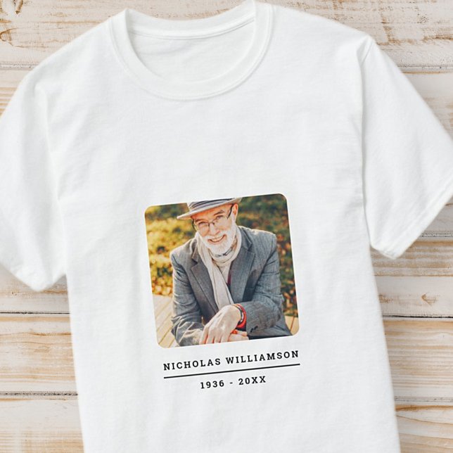 Camiseta Memorial de memoria simple y moderna foto Personal (Subido por el creador)