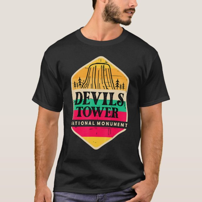Camiseta Memorial de Monumento Nacional Devils Tower Wyomin (Anverso)