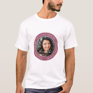 Camiseta Memorial En La Memoria Elegante Foto Clásica