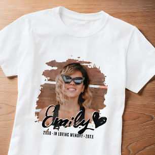 Camiseta Memorial Grunge En Memoria Personalizada Con Foto