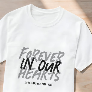 Camiseta Memorial Grunge por Siempre en nuestros Corazones