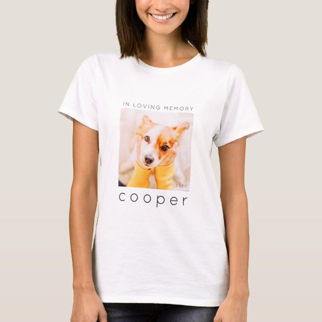 Camiseta Memorial mascota en la memoria amorosa Moda modern (Anverso)