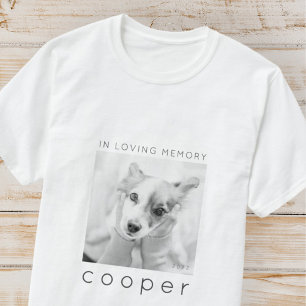 Camiseta Memorial mascota en la memoria amorosa Moda modern