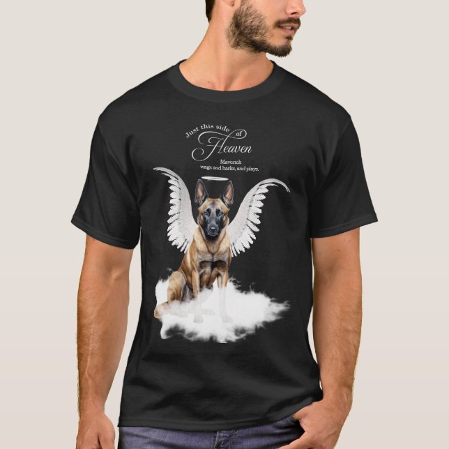 Camiseta Memorial Mascota personalizado Perro belga malinoi (Anverso)