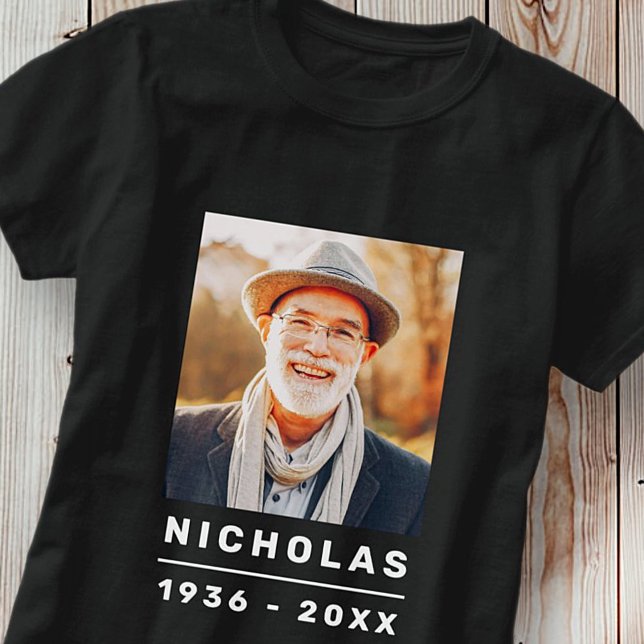 Camiseta Memorial moderno simple recuerdo Personalizado fot (Subido por el creador)