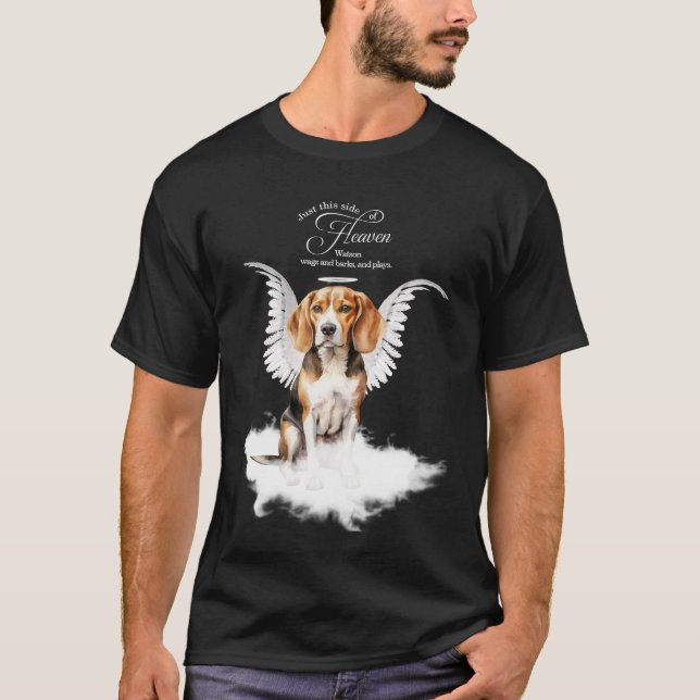 Camiseta Memorial Personalizado de Perro Beagle (Anverso)