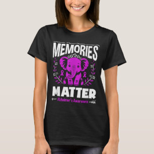 Camiseta Memorias apoyo conciencia alzheimer elefante