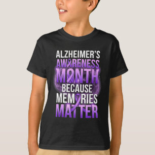 Camiseta Memorias cinta morada mes de concienciación sobre 