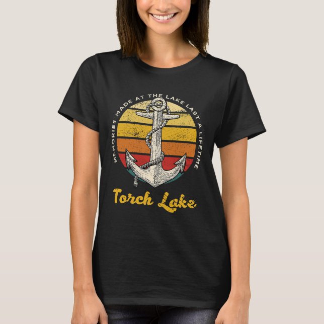 Camiseta Memories At Torch Lake Last A Lifetime Camping Vac (Anverso)
