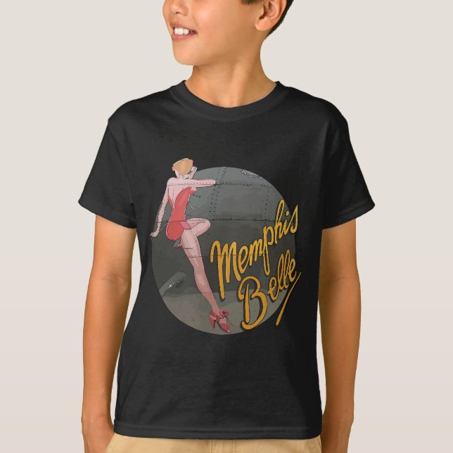 Camiseta Memphis Bell, el Chica de la Segunda Guerra Mundia (Anverso)