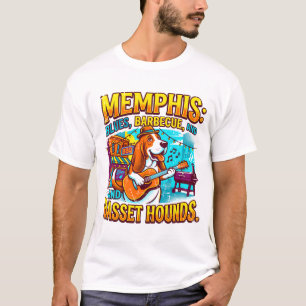 Camiseta Memphis Blues Barbecue y Basset Hounds