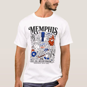 Camiseta Memphis Blues Soul Y Barbacoa Ahumada